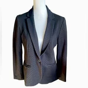 Old Navy Black Dot Stretch Blazer, Womens Size Medium, Classic, Minimalist